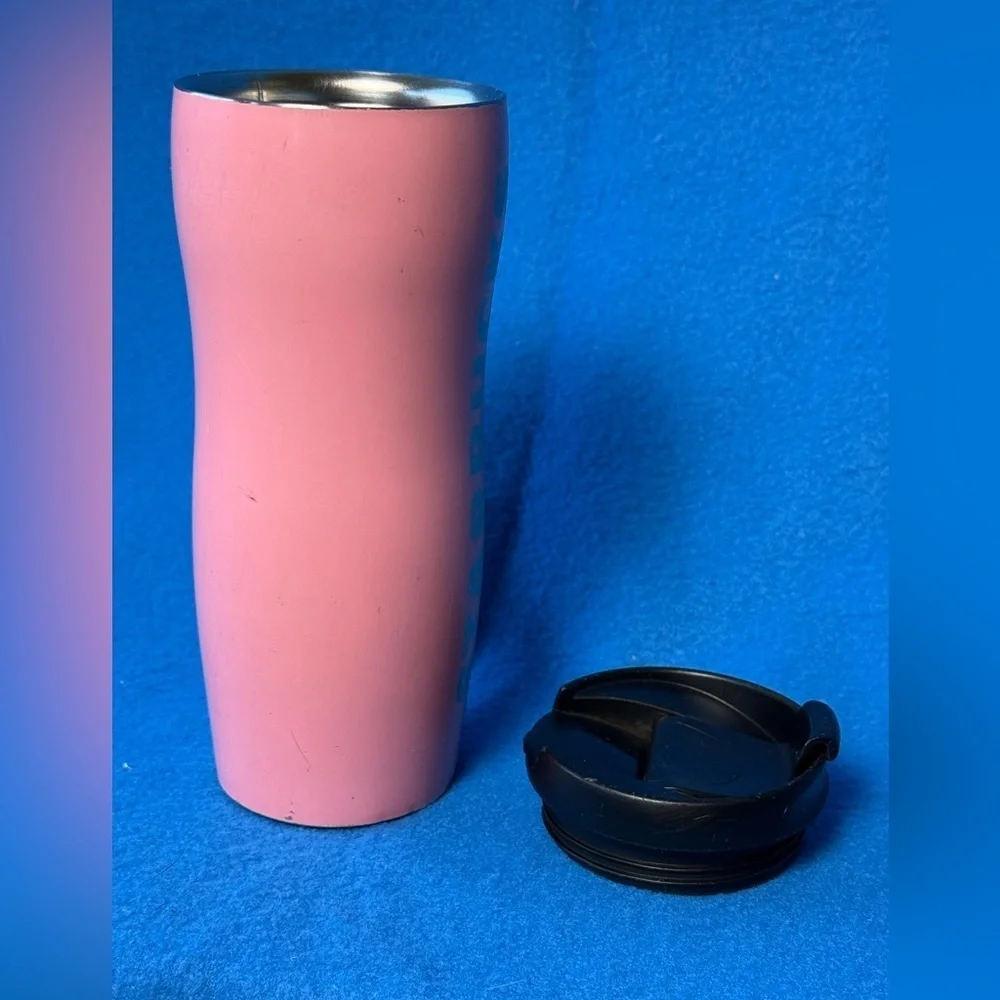 Starbucks Store Pink Shaped Stainless Steel Tumbler - 12 oz Preowned 2008 GUC